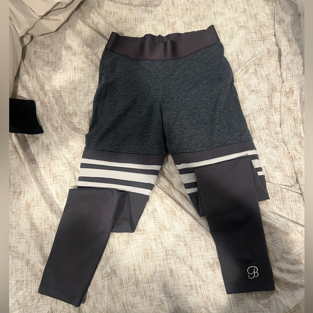 Bombshell Sportswear Charcoal and White Leggings